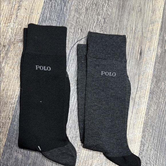 2 Polo by Ralph Lauren Men's Classic Black and Gray Socks - Picture 1 of 3